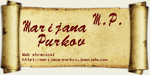 Marijana Purkov vizit kartica